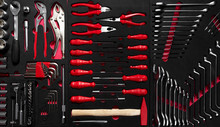 Professional Work Tools Set For Technicians In A Stylish Box.