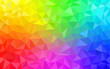 Multicolor rainbow low poly background. Abstract random vector background from triangles. Polygonal design