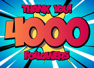 Thank You 4000 followers Comics Banner