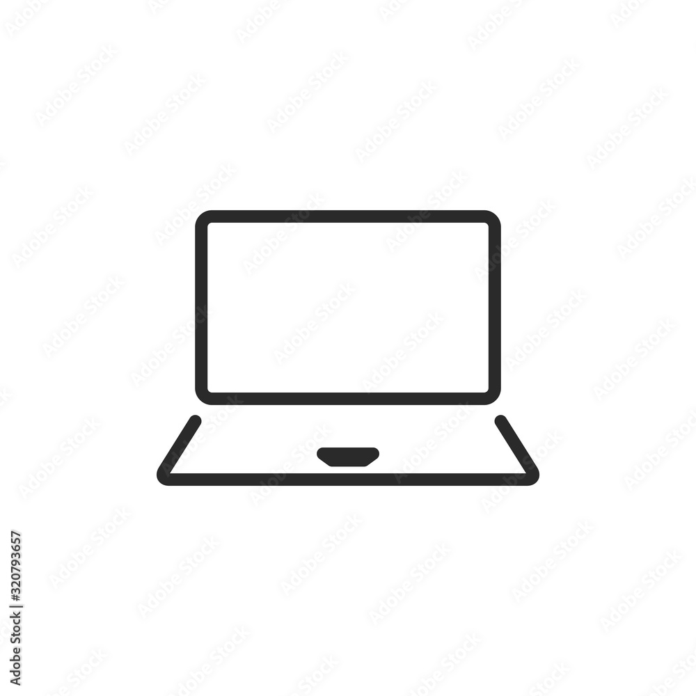 Laptop Icon Vector Illustration. Simple flat symbol.
