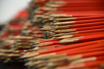 Background of graphic pencils for creativity closeup, selective focus