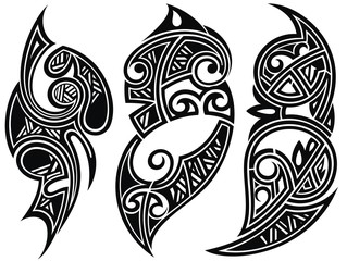 Wall Mural - decorative ornaments. tattoo vector designs