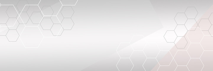 Abstract technology background with hexagons