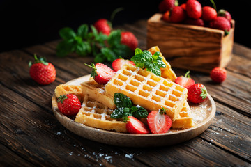 Wall Mural - Homemade sweet waffle