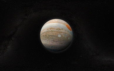 Wall Mural - the gas giant planet of jupiter isolated in the space, science fiction art elements of this image fu