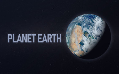 Wall Mural - the planet earth in the space, view from spaceship, creative science art concept elements of this im