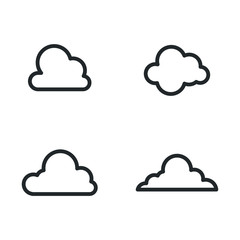 Fototapete - cloud icon template color editable. cloud symbol vector sign isolated on white background illustration for graphic and web design.