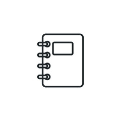 Fototapete - notebook icon template color editable. Contract symbol vector sign isolated on white background illustration for graphic and web design.