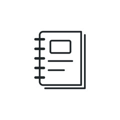 Leinwandbilder - notebook icon template color editable. Contract symbol vector sign isolated on white background illustration for graphic and web design.