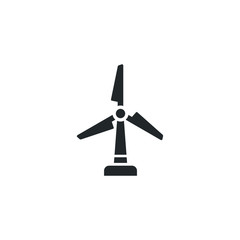 Wall Mural - windmill icon template color editable. power and renewable, generator, ecology symbol vector sign is