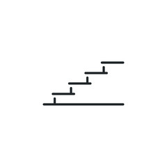 Fototapete - Stairs icon template color editable. Staircase Stairway symbol vector sign isolated on white background illustration for graphic and web design.
