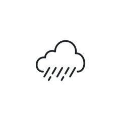 Fototapete - hard rain icon template color editable. cloud and rain symbol vector sign isolated on white background illustration for graphic and web design.