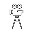 © Anthonycz - Movie camera vector icon, isolated object on white background