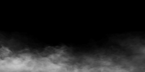 Wall Mural - Fog ambient long  black background.