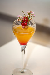 Poster - fresh coktail with  red grapes