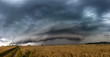 Beautiful supercell thunderstorm in the summer