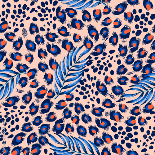 seamless-leopard-skin-pattern-with-tropical-leaves-vector