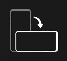 Rotate Smartphone Isolated Icon. Device Rotation Symbol. Turn Your Device.