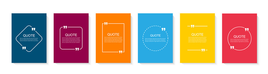 Inspirational quote for your opportunities. Speech bubbles with quote marks. Vector illustration