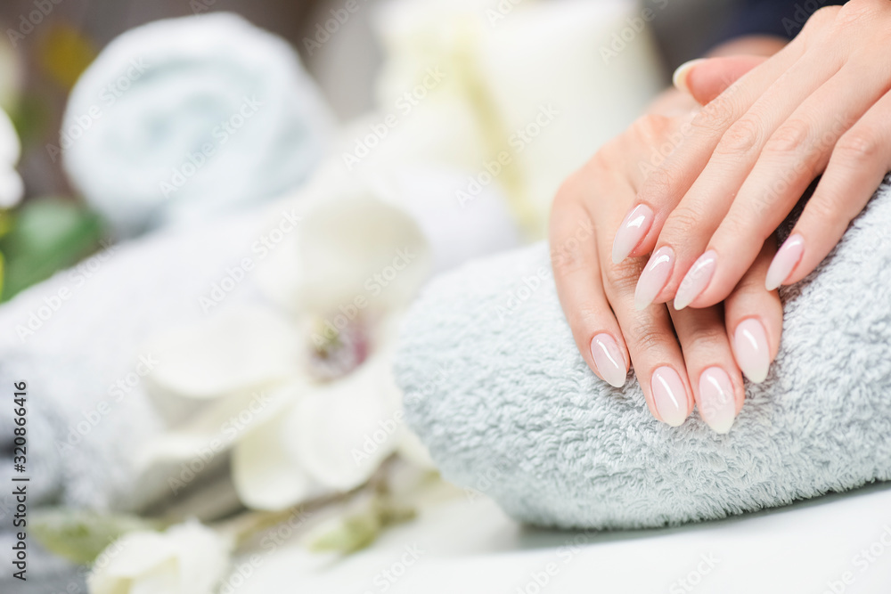 Fotografiet Nails manicure with file