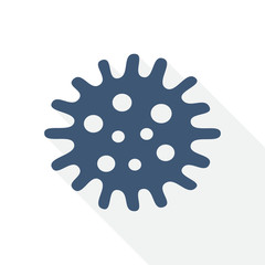 Aufkleber - Virus vector icon, bacteria, pathogen, infection concept flat design illustration