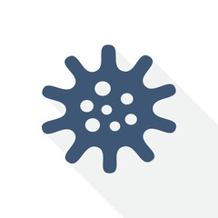 Aufkleber - Virus vector icon, bacteria, pathogen, infection concept flat design illustration