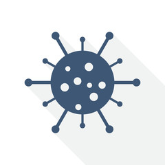 Aufkleber - Virus vector icon, bacteria, pathogen, infection concept flat design illustration