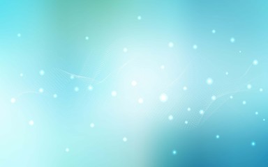 Wall Mural - Light Blue, Green vector background with bubbles. Glitter abstract illustration with blurred drops of rain. Completely new template for your brand book.