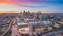 Denver Colorado CO Downtown Skyline Aerial