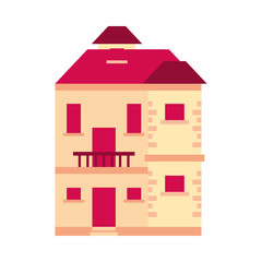 Sticker - house building front facade icon