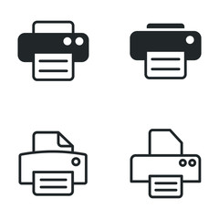 Leinwandbilder - fax icon template color editable. printer symbol vector sign isolated on white background illustration for graphic and web design.