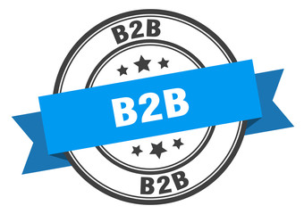 b2b label. b2bround band sign. b2b stamp