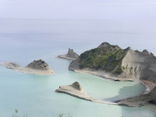 Piękny Przylądek Cape Drastis .atrakcja Greckiej Wyspy Korfu.