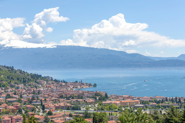 Sticker - Blick auf den Gardasee und dem Ort San Felice del Benaco