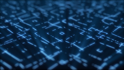 Wall Mural - technology background. motion digital. neon light. futuristic kaleidoscope wallpaper. lines grid. bl