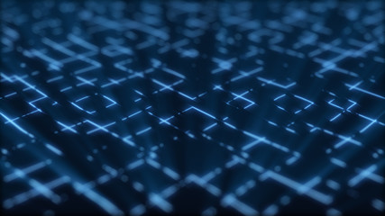 Wall Mural - technology background. motion digital. neon light. futuristic kaleidoscope wallpaper. lines grid. bl