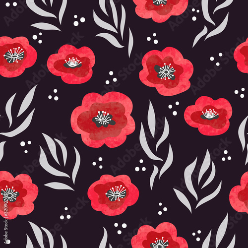 Seamless floral pattern wit...