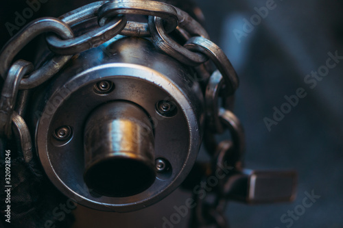 Cuadros en Lienzo Exhaust pipe. The exhaust pipe of a motorcycle.