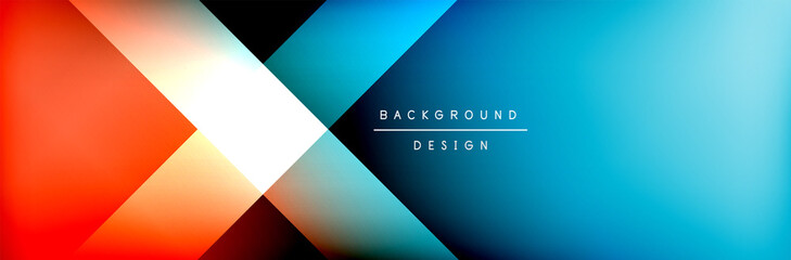 Wall Mural - Abstract background - squares and lines composition created with lights and shadows. Technology or business digital template