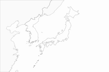 map of korea, dokdo map. vector of korea map.
