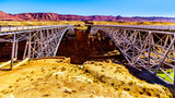 The Old and New Navajo Bridge of U.S. Highway 89 A, over the Colorado River at Marble Canyon in Glen Canyon National Recreation Area, near Page, Arizona, USA