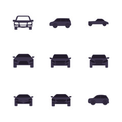 Wall Mural - Isolated black cars set vector design