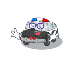 Sticker - A cartoon concept of Geek police car design