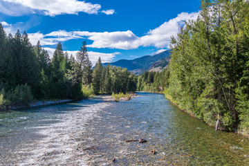 Mountain River in Cascades National Park, Washington, USA.