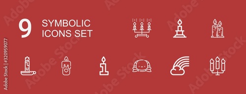 Fotomural Editable 9 symbolic icons for web and mobile
