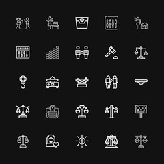 Editable 25 equality icons for web and mobile