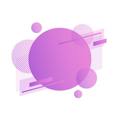 Aufkleber - Abstract geometric circle shape. Fluid gradient design for banner, card, brochure. Vector illustration.