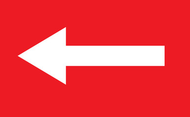 Poster - White Arrow On A Red Background