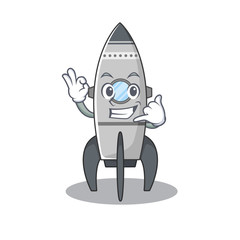 Sticker - Call me funny rocket cartoon character concept