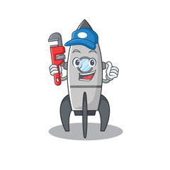 Poster - A cute picture of rocket working as a Plumber